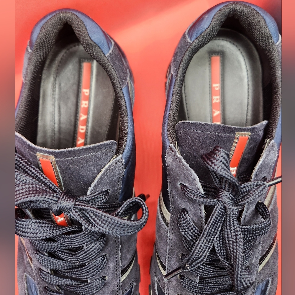 Suede Prada men's sneakers - Picture 4 of 8